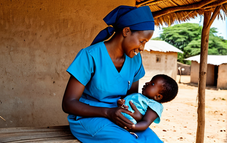 **
"A kind female nurse, fully clothed in modest scrubs, gently teaching a young mother in a rural Mozambican village about breastfeeding and hygiene, safe for work, appropriate content, professional, perfect anatomy, natural proportions, warm natural lighting, background showing modest village homes, focus on the nurturing interaction, high quality."
**