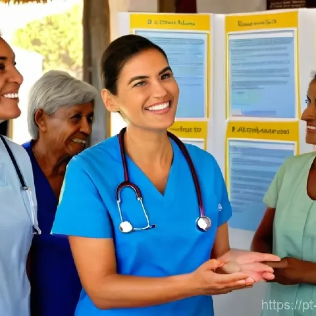 간호사로서의 사회적 기여 - **Prompt:** A compassionate Portuguese community health nurse, female, in her 30s, with a warm smile...