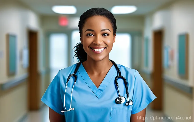 간호사 면허 갱신 절차 - **Prompt:** A diverse female nurse, mid-30s, with a friendly and professional demeanor, wearing clea...