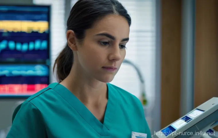 간호사 직업 만족도와 현실 - **Prompt 1: The Resilient Portuguese Nurse in a Demanding Hospital Environment**
    A dynamic, eye-...