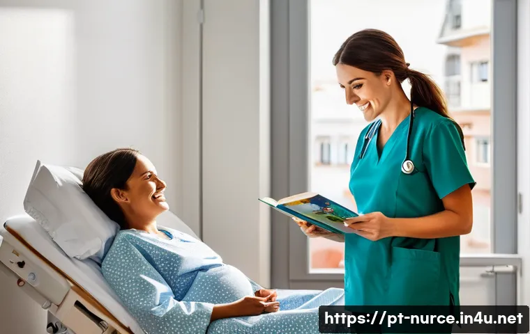 간호사 자율 근무 시간제 - **Prompt: "A Portuguese nurse in her late 30s, with a warm smile, confidently managing her flexible ...